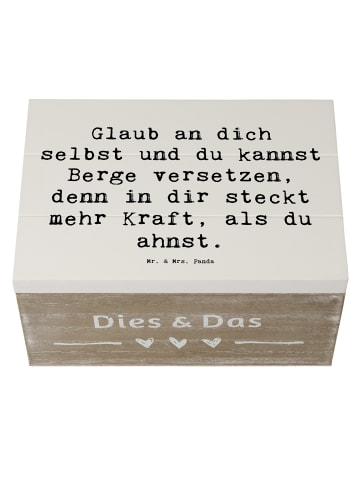 Mr. & Mrs. Panda Schatulle Spruch Selbstvertrauen stärken mit Sp... in Weiß