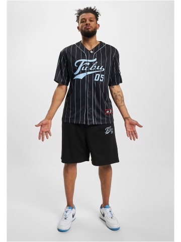 FUBU T-Shirt in black/lightblue