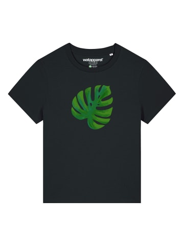 wat? Apparel T-Shirt Monstera 2.0 in Schwarz