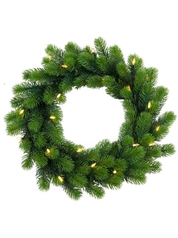 STAR Trading LED Tannenkranz Türkranz beleuchtet Weihnachtskranz D: 50cm in grün