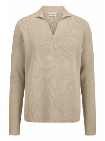 Hessnatur Hessnatur Milano Strick Polo Regular aus Leinen mit Bio-Baumwolle und LENZING™ ECOVERO™ Viskose in taupe
