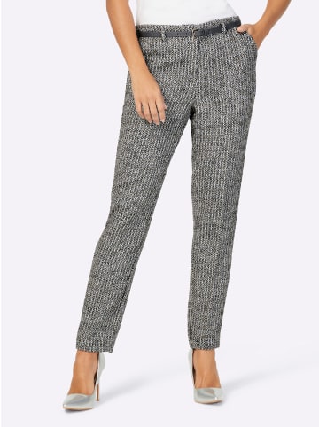 creation L Hose in anthrazit-ecru-meliert