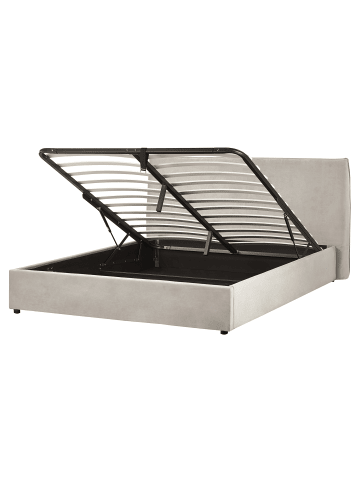 Beliani 2-tlg Bettgestell LAVAUR in Beige