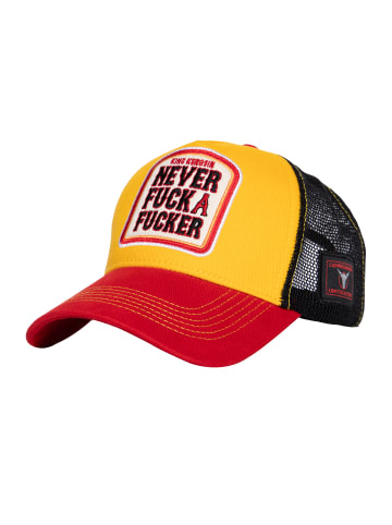 King Kerosin King Kerosin Trucker Cap Never F*ck A F*cker in gelb