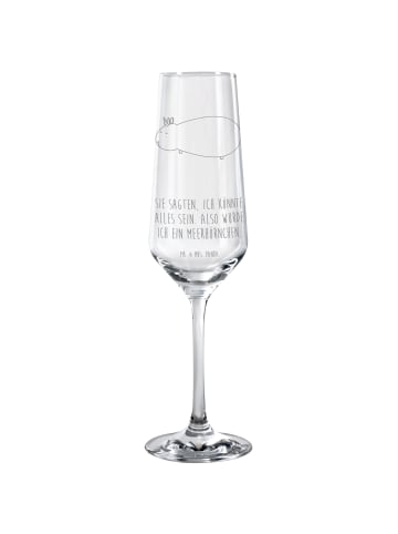 Mr. & Mrs. Panda Sektglas Einhorn Meerschweinchen mit Spruch in Transparent