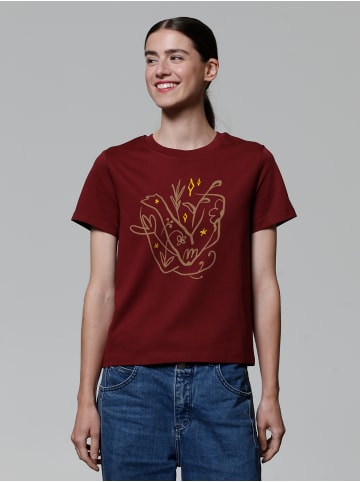 wat? Apparel T-Shirt Self love in Weinrot