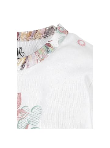 Nini Babylangarmshirt Floral XT in weiss