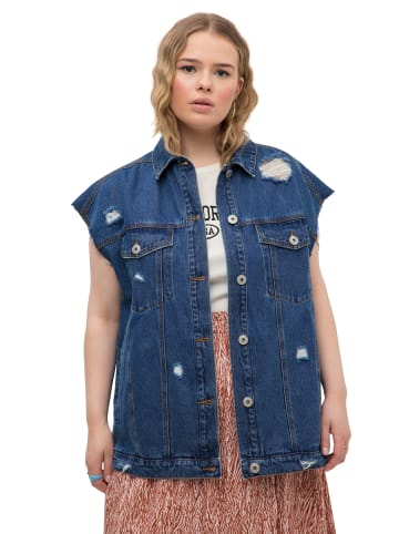 Studio Untold Weste in dark blue denim