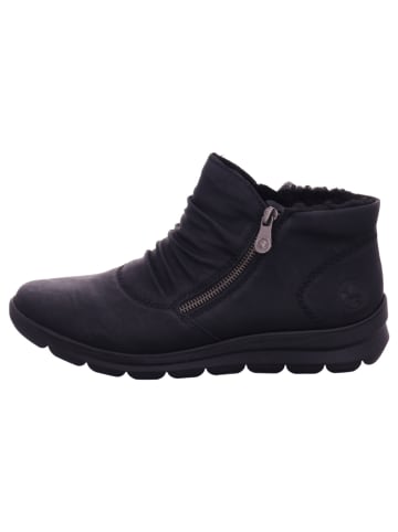 rieker Damenschnürrstiefel warm flach Z005101 Z00 in  Schwarz