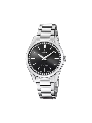 Festina Edelstahl Quarz Damenuhr Zirkonia 36mm