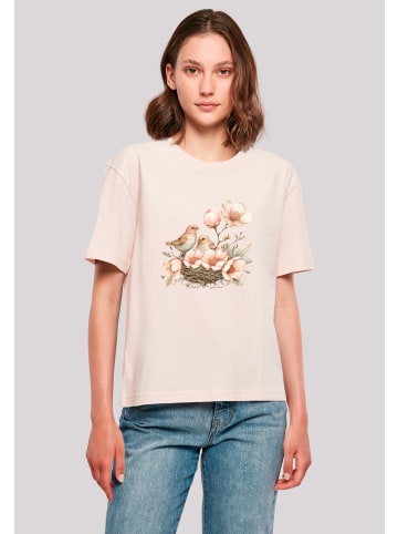 F4NT4STIC Everyday Tee Vogelnest Blumen in pink