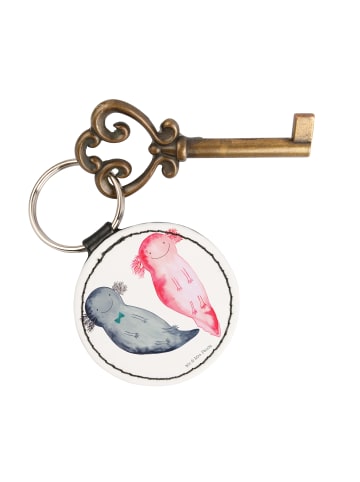 Mr. & Mrs. Panda Anhänger Axolotl Freundin ohne Spruch in Weiß