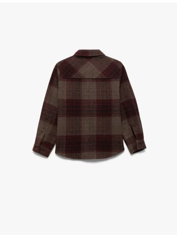 KOTON SHIRTS LS in Bordo Karomuster
