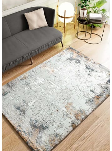 Atticgo Kurzflor-Teppich KEOPS in beige/kupfer/blau