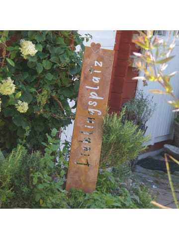 UNUS Gartenschild Lieblingsplatz in Silber