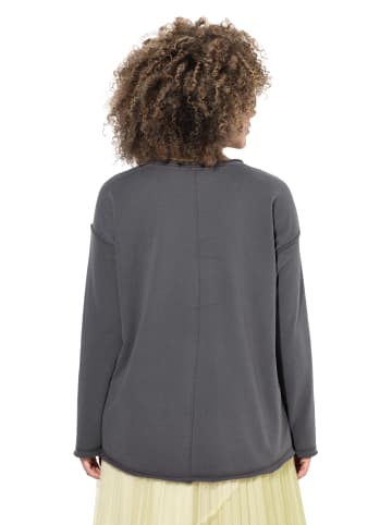 Ulla Popken Sweatshirt in graphitgrau