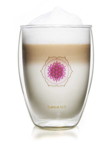 Creano Thermoglas "Blume des Lebens" - Glas 250ml