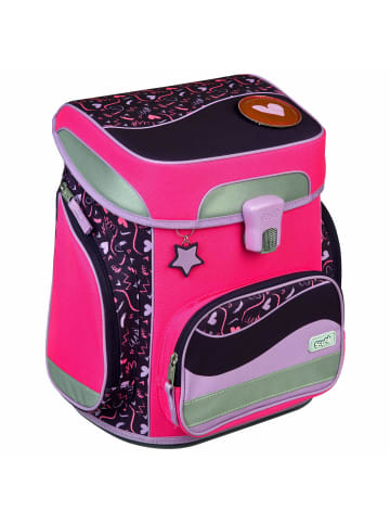 SCOOLI EasyFit Glow DIN - Schulranzen Set 5tlg. (Dotty Dolphin) in Heartbeat