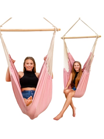 AMANKA XXL Outdoor Hängesessel Key West rosa