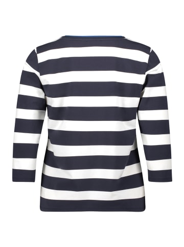 Betty Barclay Basic Shirt mit Aufdruck in Dunkelblau/Weiß