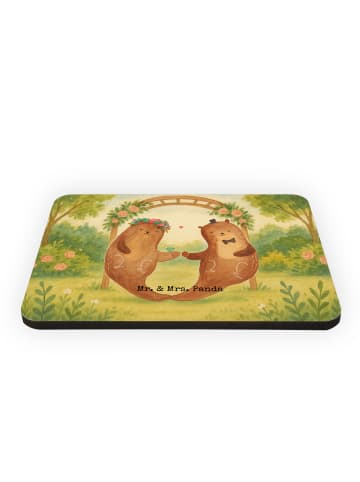 Mr. & Mrs. Panda Kühlschrankmagnet Hochzeit Otter Design ohne Sp... in Weiß