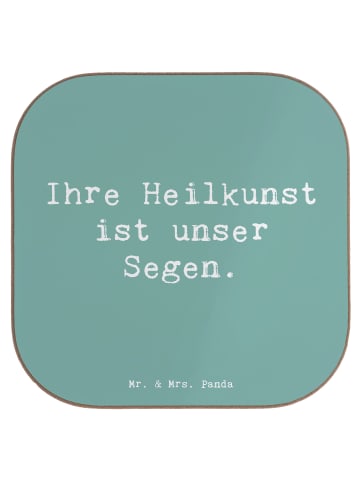 Mr. & Mrs. Panda Bierdeckel Spruch Arzt Segen mit Spruch in Meeresbrise