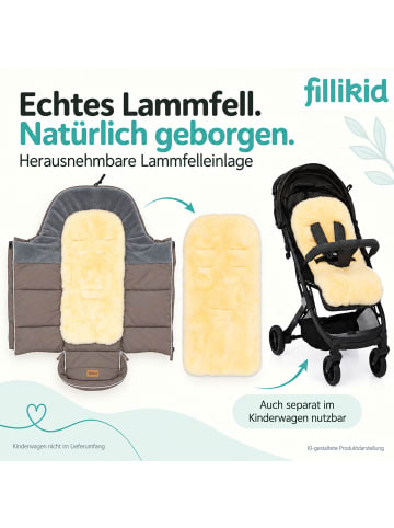 fillikid Echtfell-Winterfußsack Nanga Exklusiv in Braun