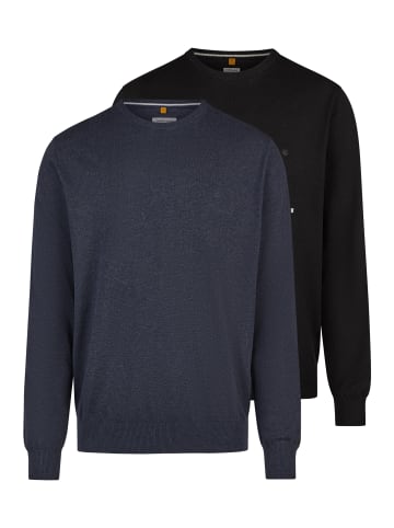 Redmond Pullover Basic in Schwarz / dunkelblau
