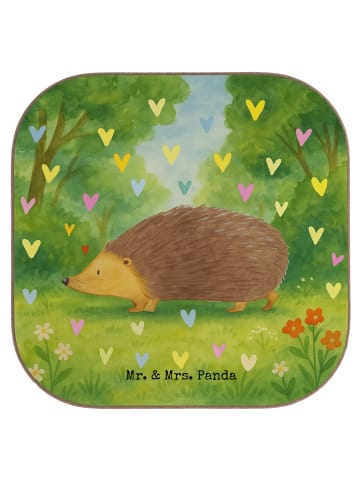 Mr. & Mrs. Panda Untersetzer Igel Herzen Design ohne Spruch in Weiß