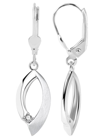 Adeliás Damen Ohrringe – Ohrhänger aus 925 Silber mit Zirkonia in silber