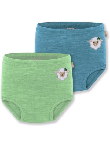 Normani Outdoor Sports 2er Pack Baby Merino Windelhose Tokoroa in Blau/Grün