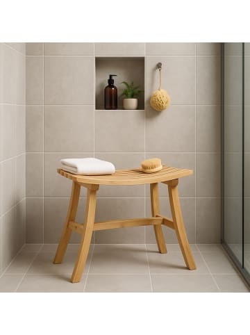 relaxdays Hocker in Natur - (B)56 x (H)48 x (T)28,5 cm