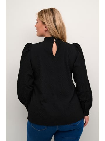 KAFFE curve Langarm-Bluse KCditta Regular fit in Black Deep