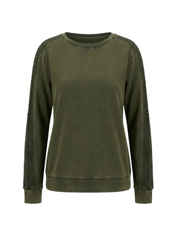 Ulla Popken Sweatshirt in olivgrau