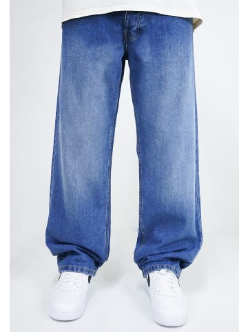 DADA Loose Jeans mit Logodruck Minimal Baggy Pants in Blau-2