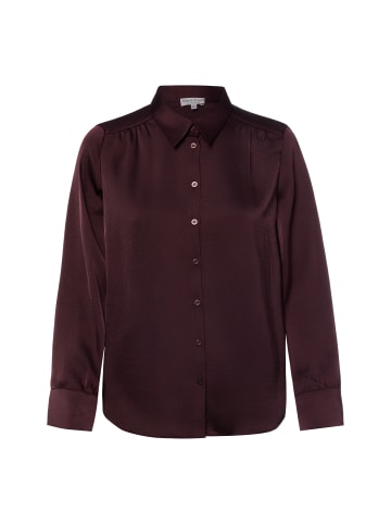 Marie Lund Satinbluse Mandy in aubergine