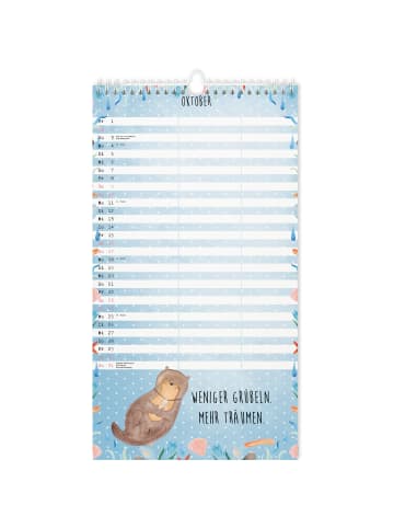 Mr. & Mrs. Panda Kalender 2026 Otter Collection mit Spruch in Weiß