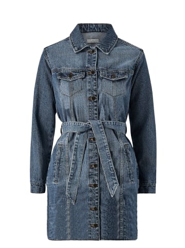 JACQUELINE de YONG Jeans Blusen Kleid JDYSANSA LIFE Midi Rock Dress Denim Design in Blau