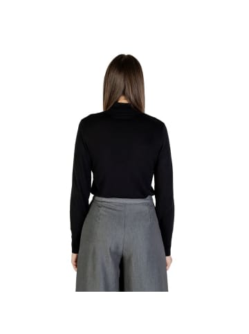 ICHI Schwarz Viskose Rollkragenpullover