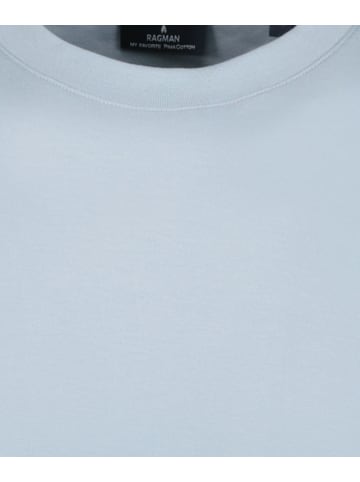 Ragman Rundhals T-Shirt für Herren in silber