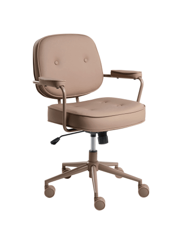 Beliani Bürostuhl PARAMUS in Braun - (W) 60 x (H) 81 x (L) 65 cm