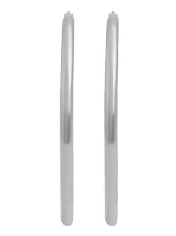 Adeliás Damen Ohrringe – Klappcreole aus Edelstahl in silber