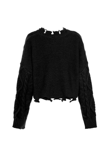 myMo Damen Strickpullover in SCHWARZ