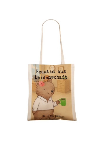 Mr. & Mrs. Panda Canvas Tasche Beamtin Leidenschaft Design mit S... in Weiß