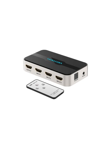 Vention HDMI-Umschalter 3-in-1 - 4K mit Audiotrennung (Grau) in Grau