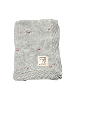 Kaiser Naturfellprodukte Babydecke Strick Knots light grey