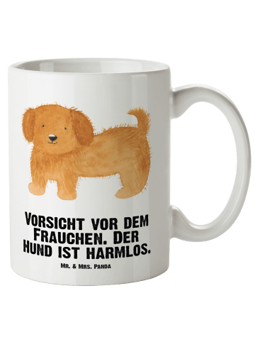 Mr. & Mrs. Panda Henkelbecher Hund Flauschig mit Spruch in Weiß