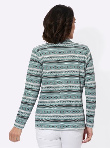 WITT WEIDEN Langarmshirt in jade-steingrau-bedruckt