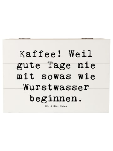 Mr. & Mrs. Panda Erinnerungskiste Spruch Freude am Kaffee mit Sp... in Weiß