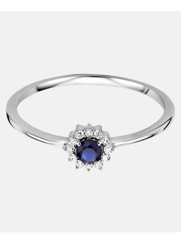 Diamant L'éternel Ring aus 375 Weißgold mit Diamant mit Saphir
